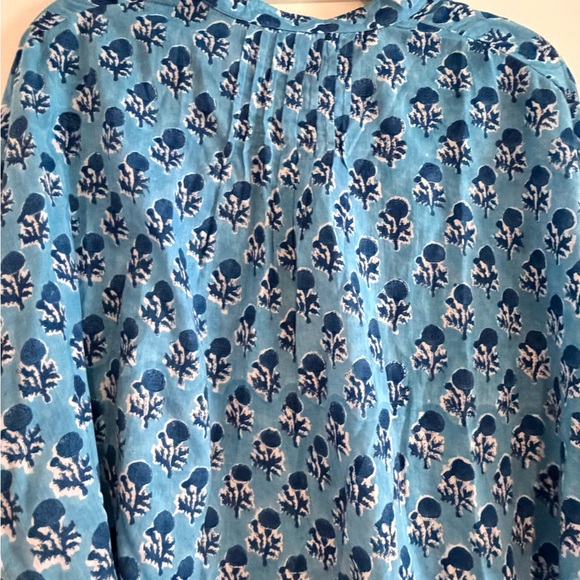 Emerson Fry Blue Floral Blouse - Picture 4 of 4